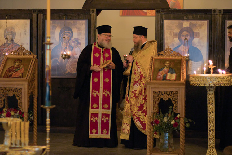 The iconostasis at the new mission parish.